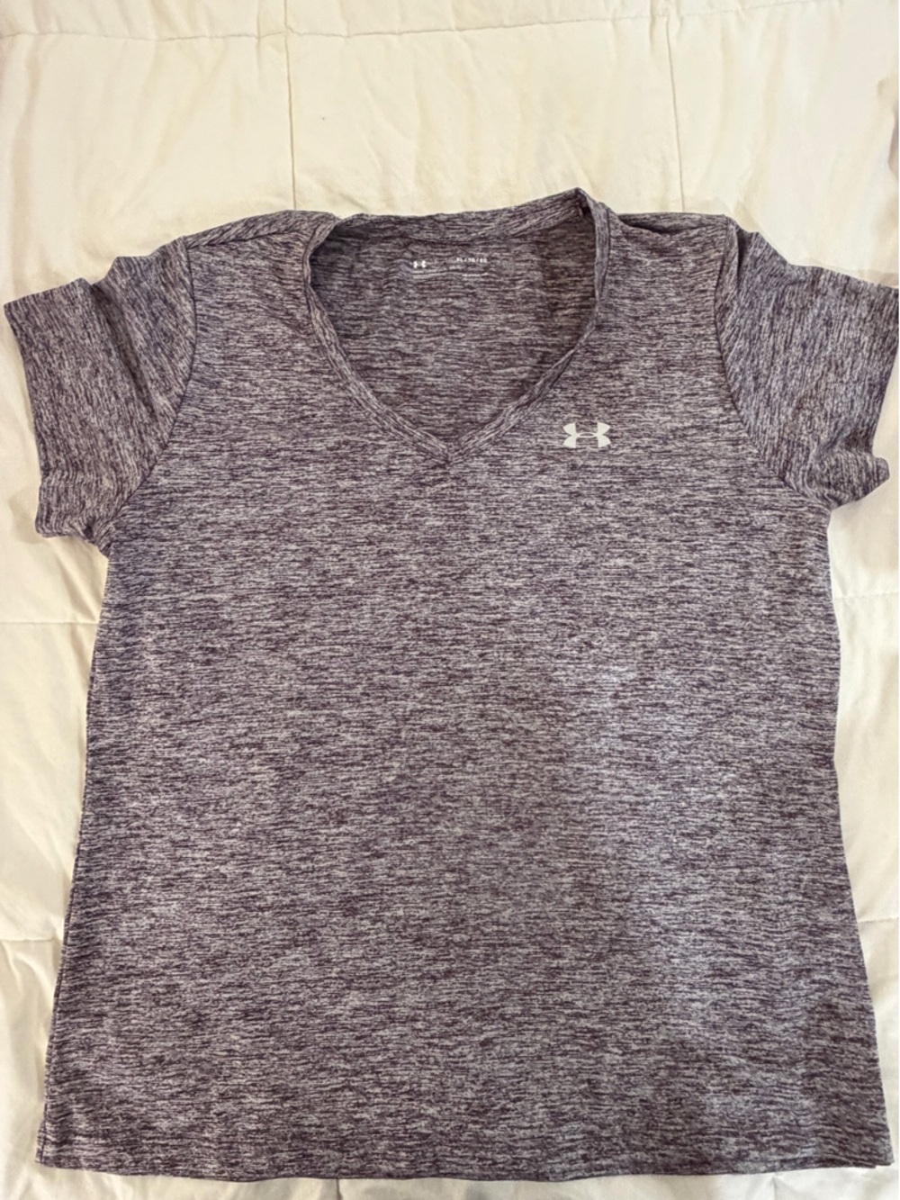 Under Armour Gray Marled Short Sleeve Athletic Top